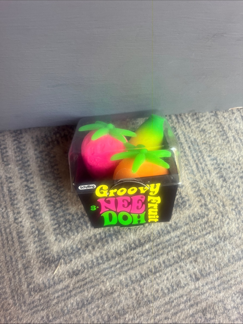 NeeDoh Groovy Fruit Stress Toy Set - Strawberry, orange and banana